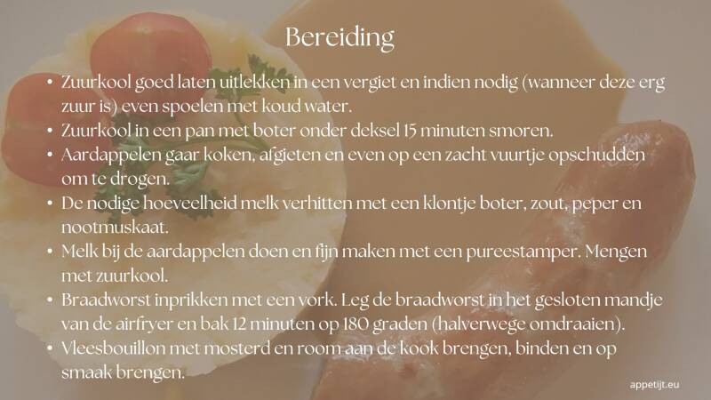 bereiding