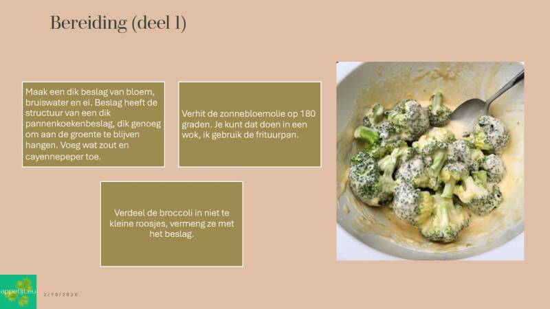 Bereiding deel 1