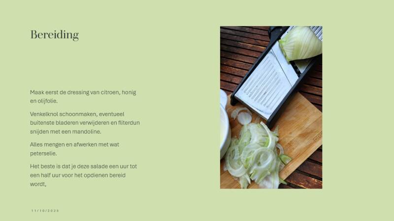 Bereiding Venkel-sinaasappelsalade