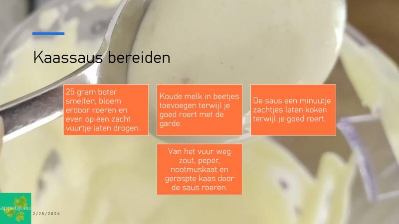 Kaassaus bereiden