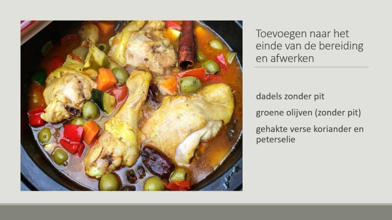 Toeboegen naar het einde van de bereiding en afwerken