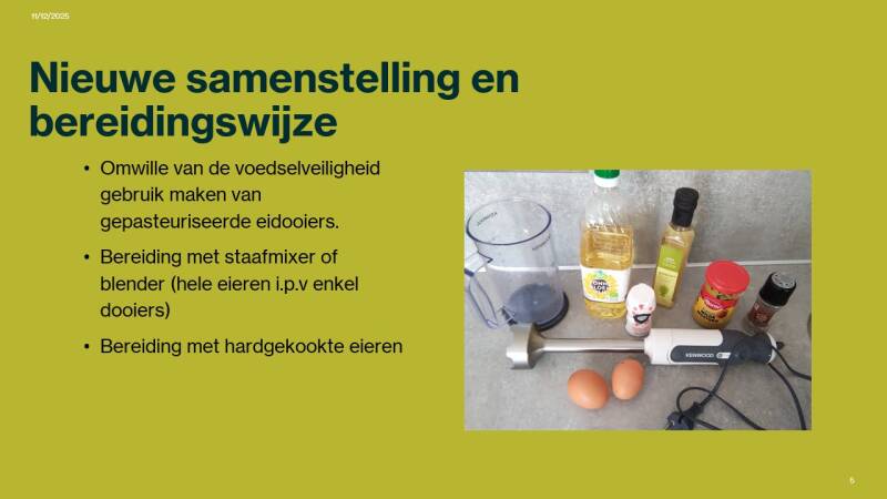 Nieuwe samenstelling en bereidingswijze