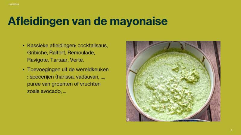 Afleidingen van de mayonaise