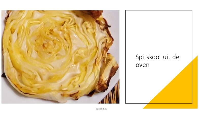 Spitskool uit de oven