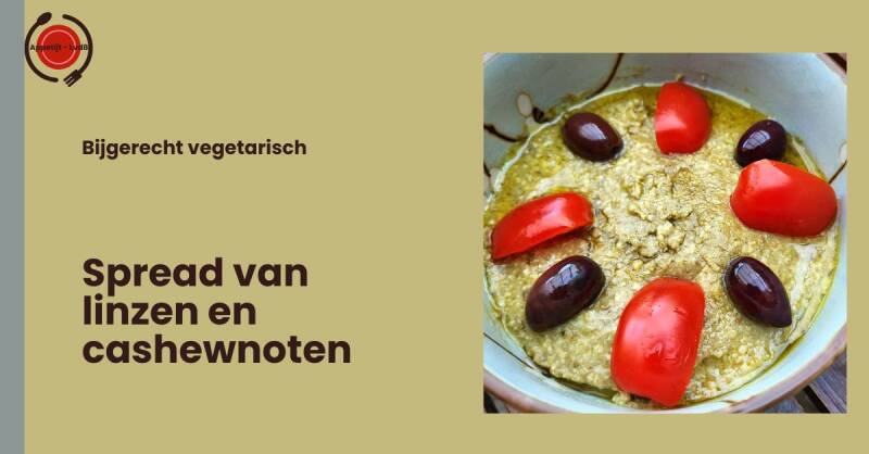 Spread van linzen en cashewnoten