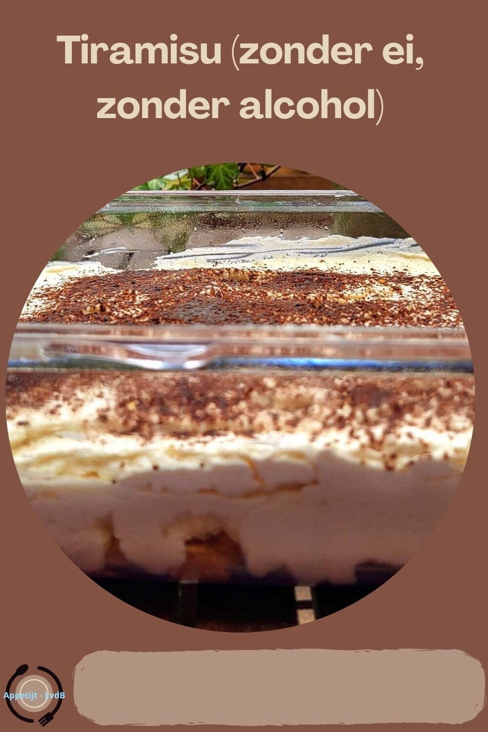 Tiramisu (zonder ei, zonder alcohol)