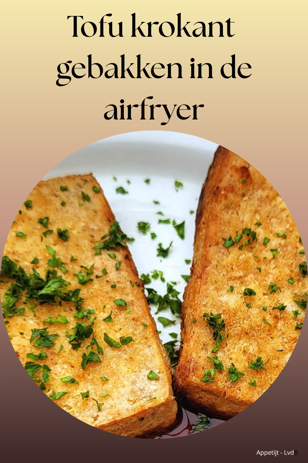 Tofu krokant gebakken in de airfryer