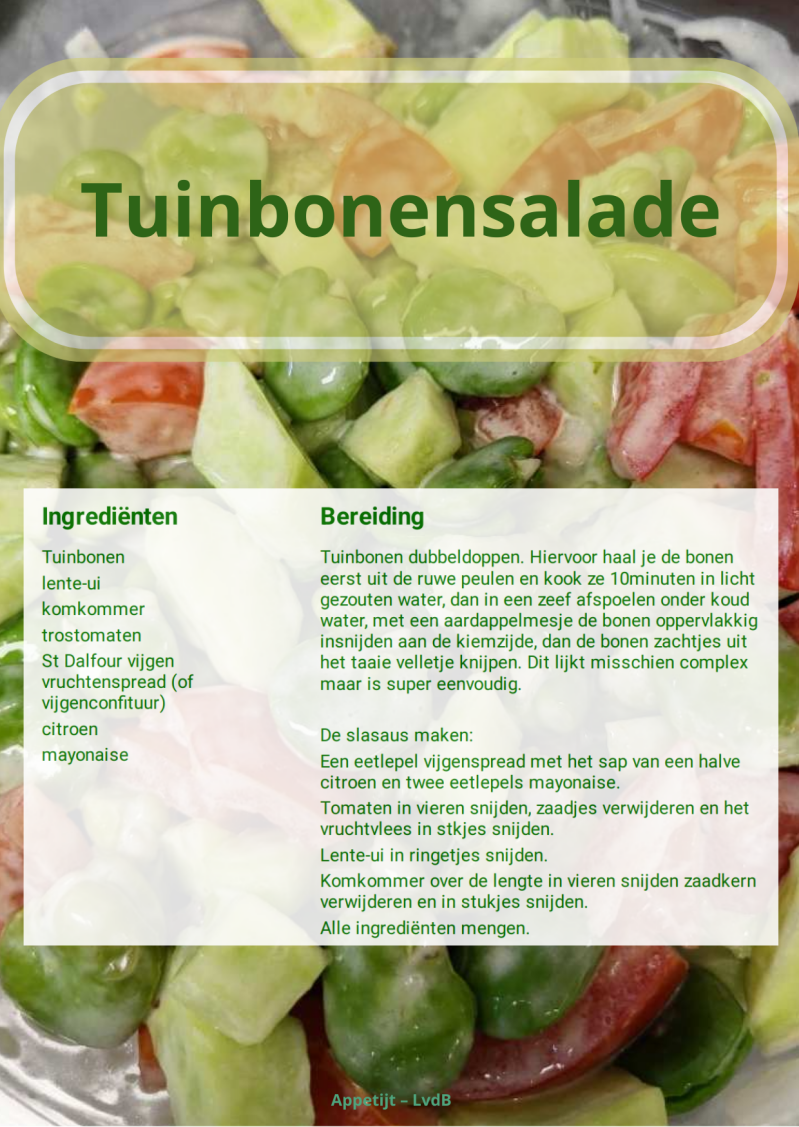 Recept tuinbonensalade