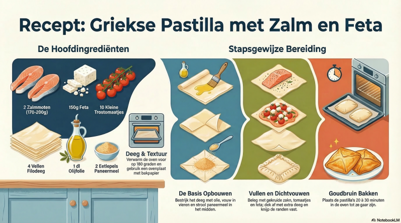Recept: Griekse Pastilla met zalm en feta