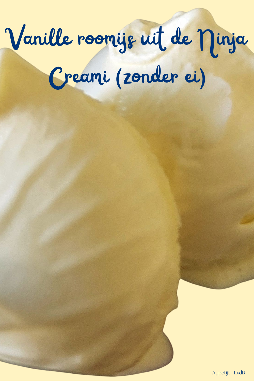 Vanille roomijs uit de Ninja Creami (zonder ei)