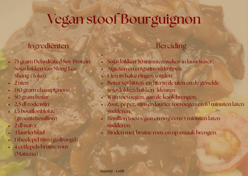 Vegan stoof Bourguignon