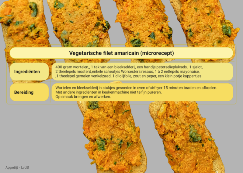 Vegetarische filet  americain (microrecept)