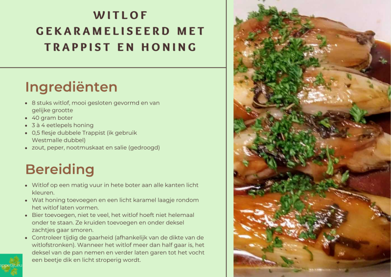 Witlof gekarameliseerd met trappist en honing