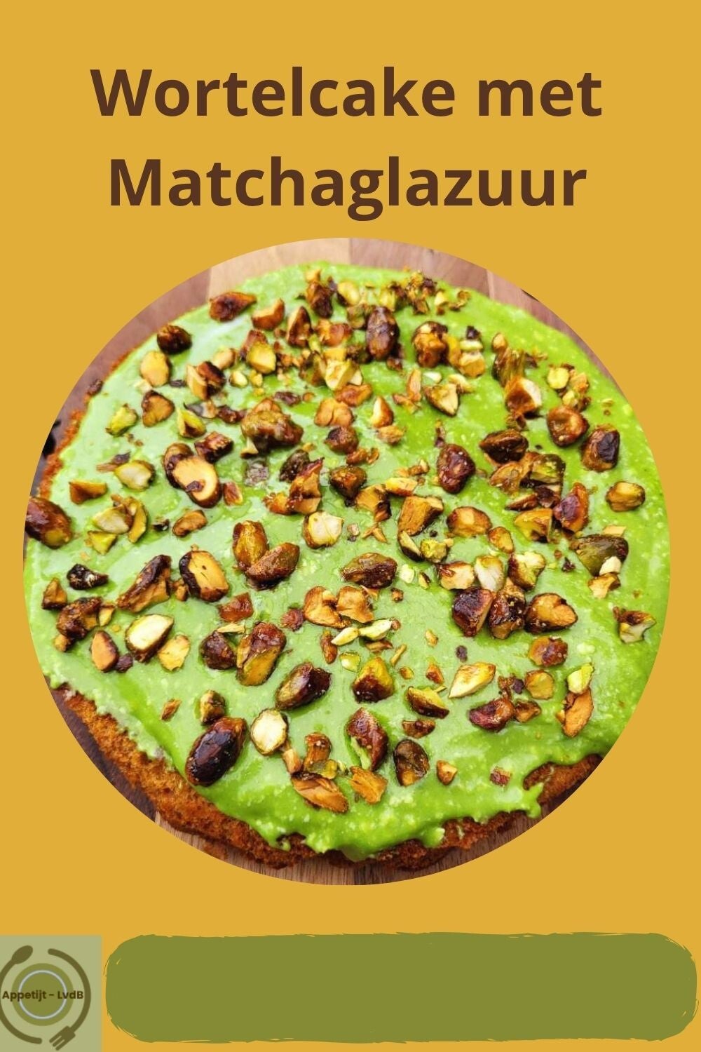 Wortelcake met Matchaglazuur