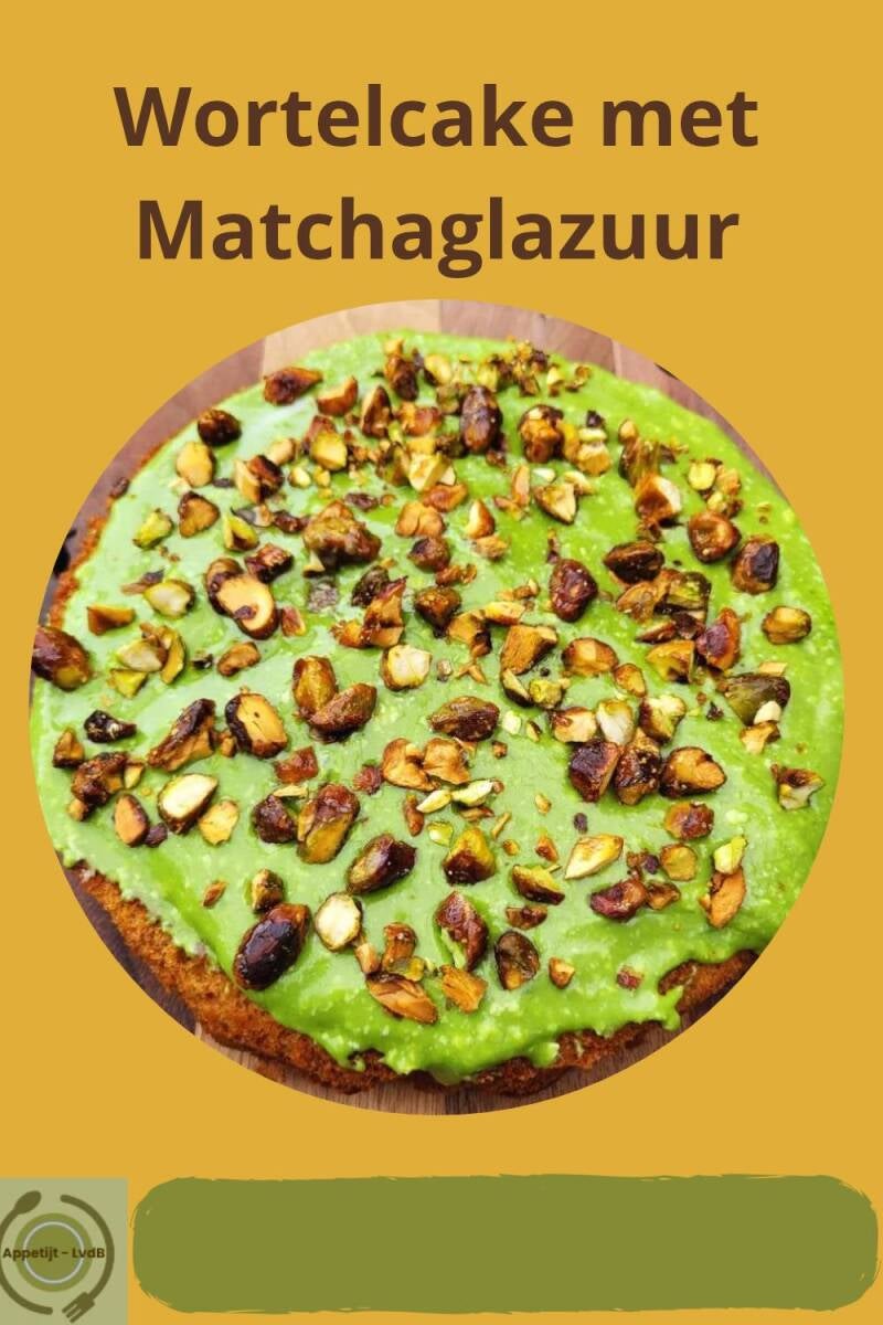 Wortelcake met Matchaglazuur