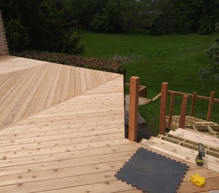angled deck boards