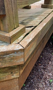 cedar deck trim rot
