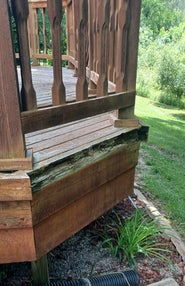 cedar deck rot