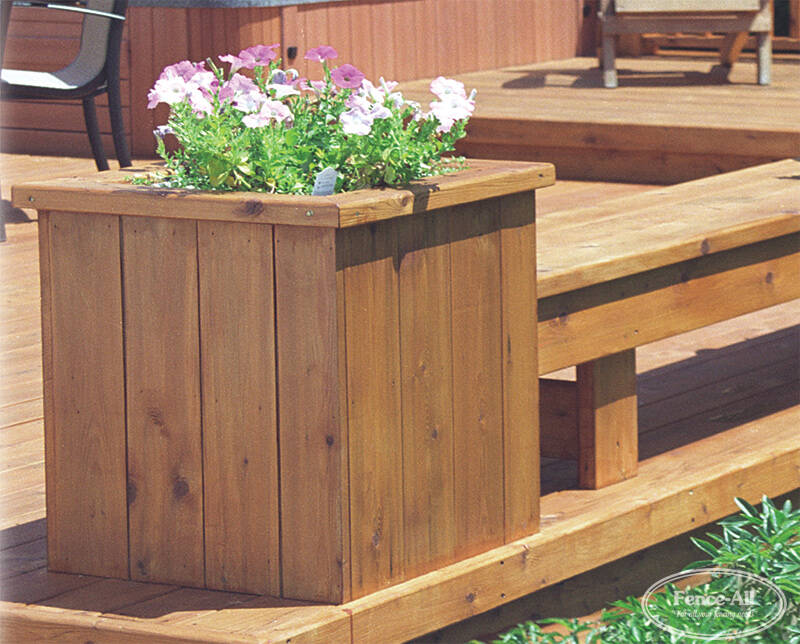 built in deck planter