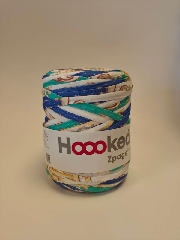 Hoooked Zpagetti 36 Print Blauw Groen