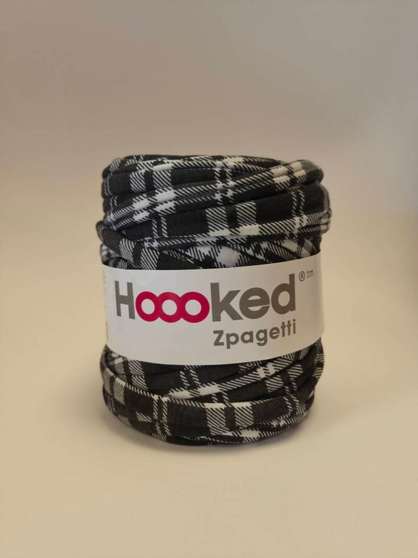 Hoooked Zpagetti 35 Zwart wit geruit