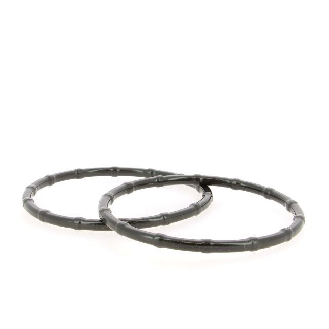 Hoooked Bamboo look tashengsel Recycled PET -Zwart