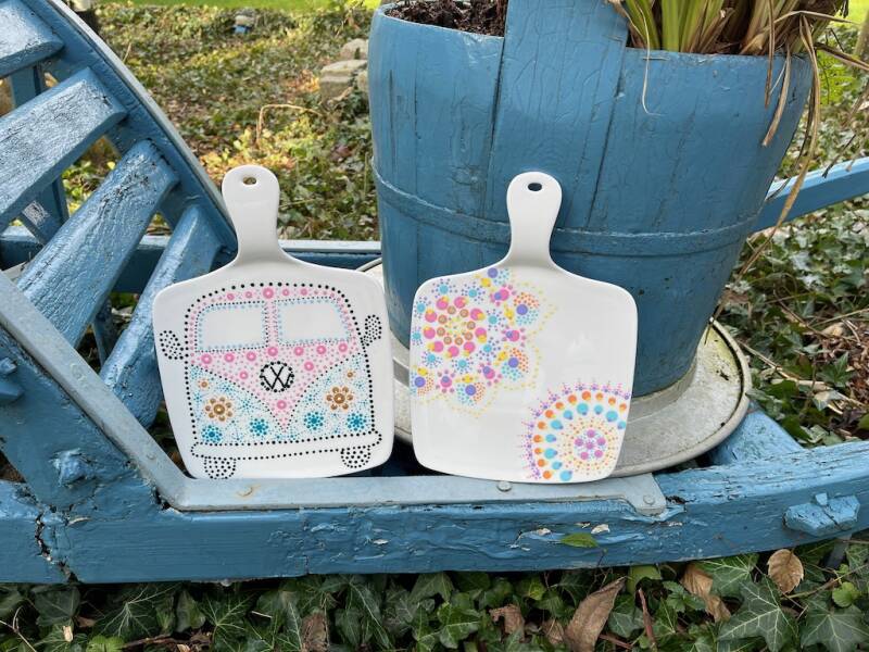 gestipte borden Tuinkamer Yvonne