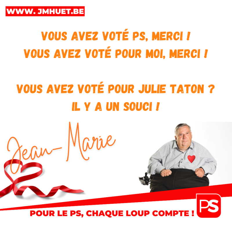 Merci pour vos suffrages qui me vont gauche au cœur. 