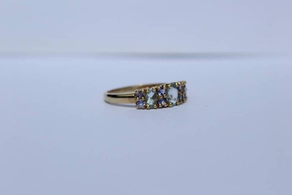 Teddy - Tanzanite&Topaz cluster ring