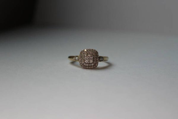 Livvy - square diamond cluster ring