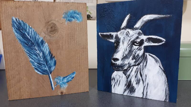 Art by Lietje, Schilderij Steigerhout