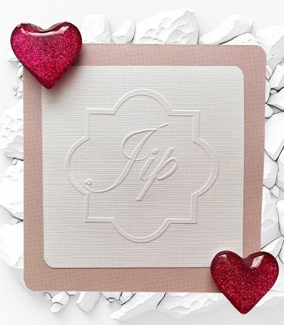 felicitatiekaartje met embossing