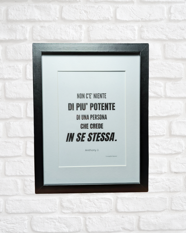 Quadretto Fiducia in Se Stessi