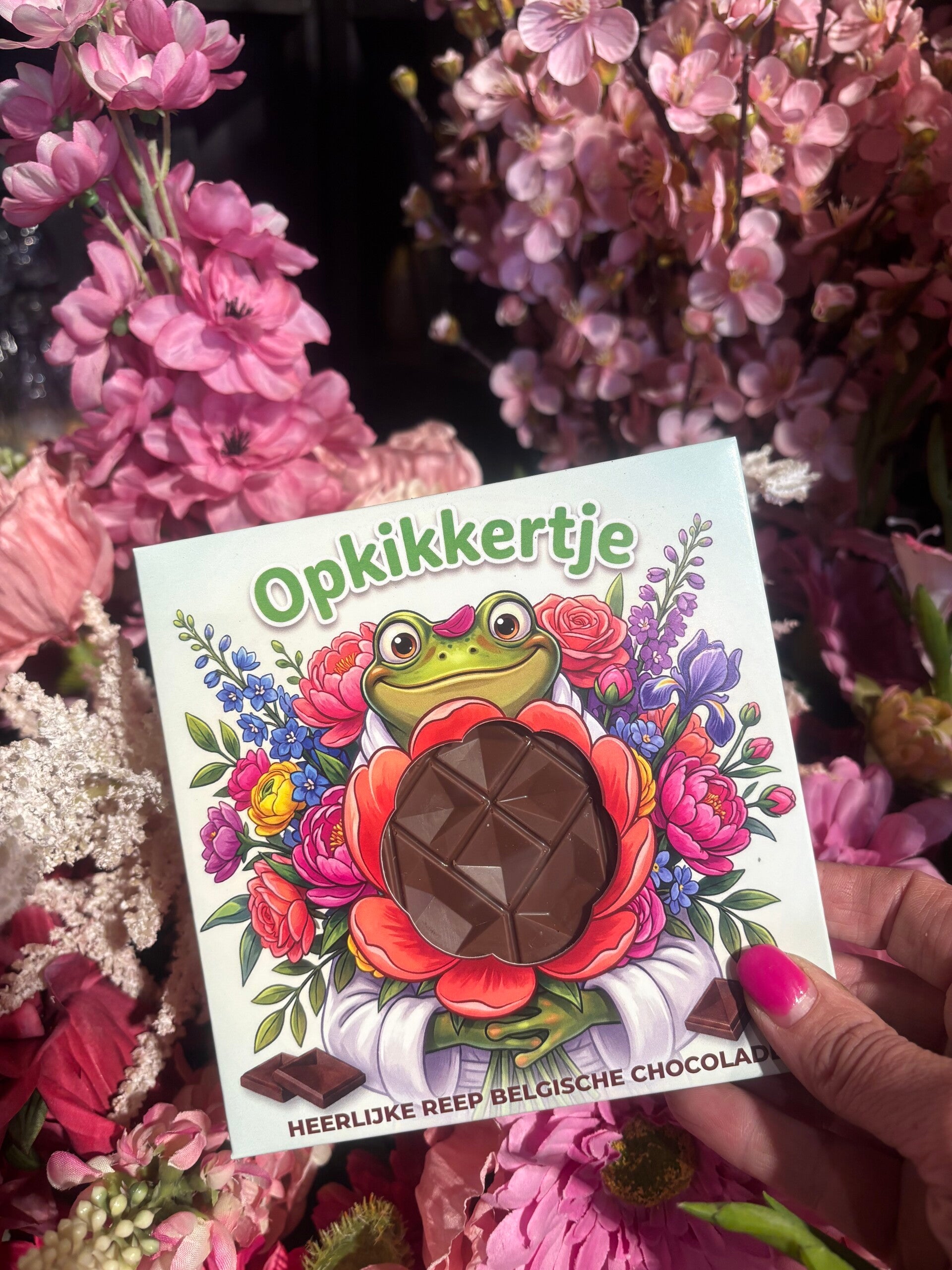 Chocolade reep kaart - Opkikkertje