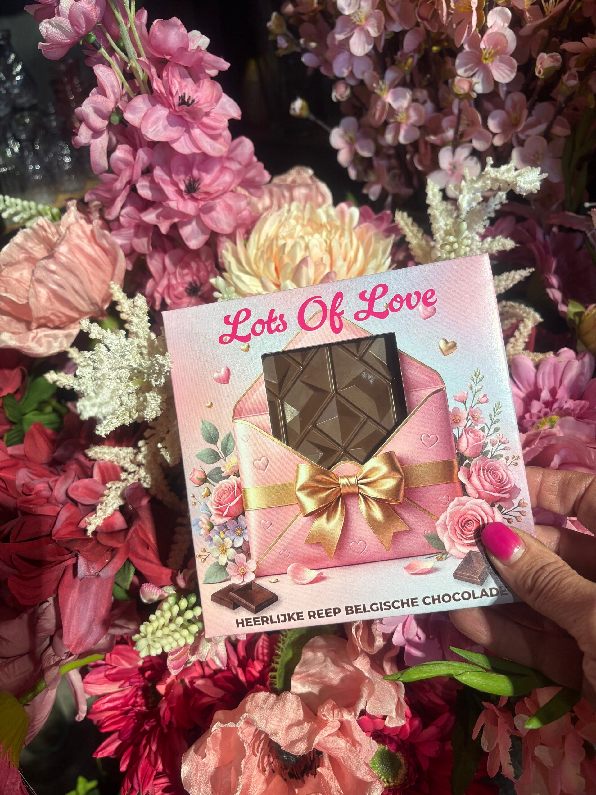 Chocolade reep kaart - Lots Of Love