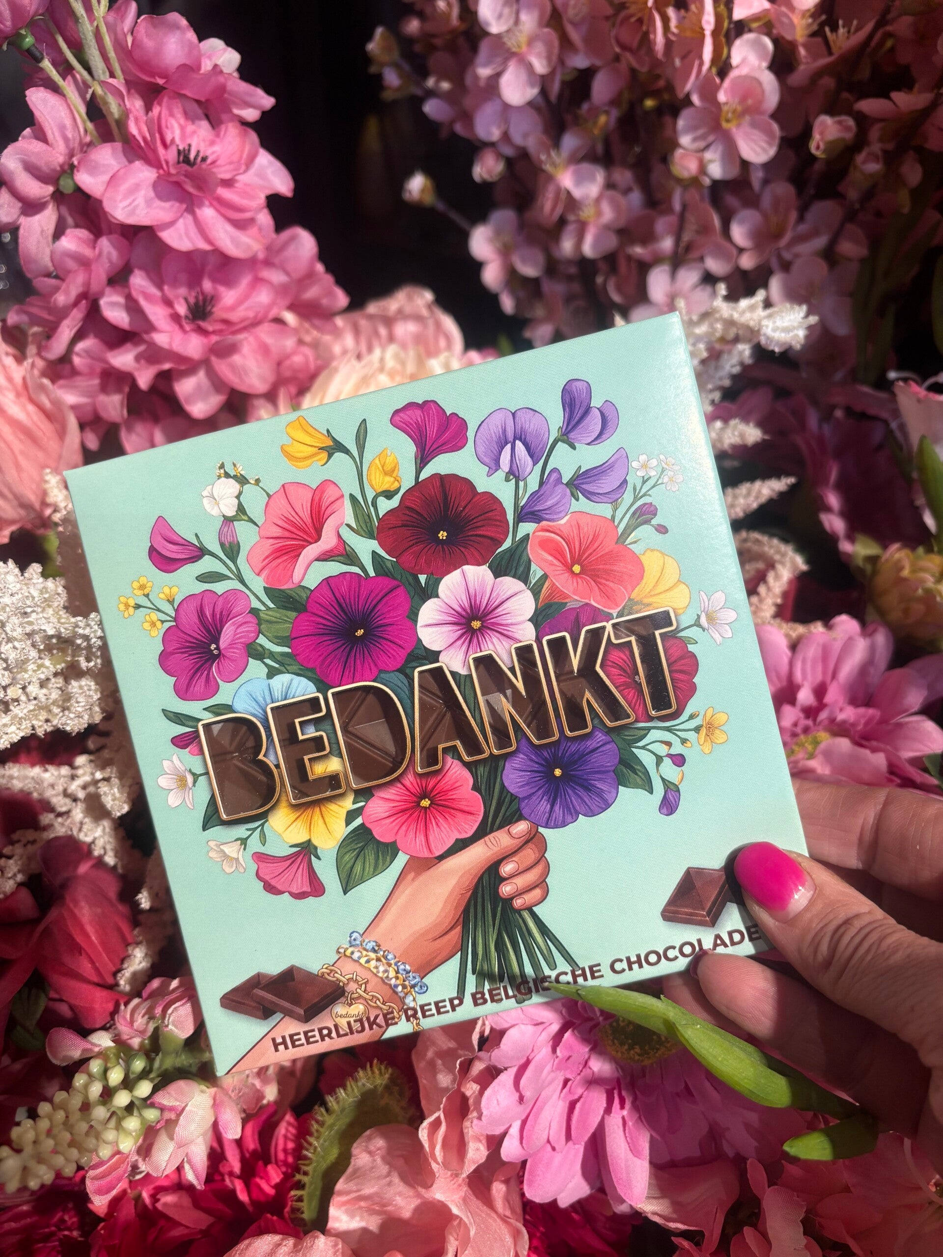 Chocolade reep kaart - Bedankt
