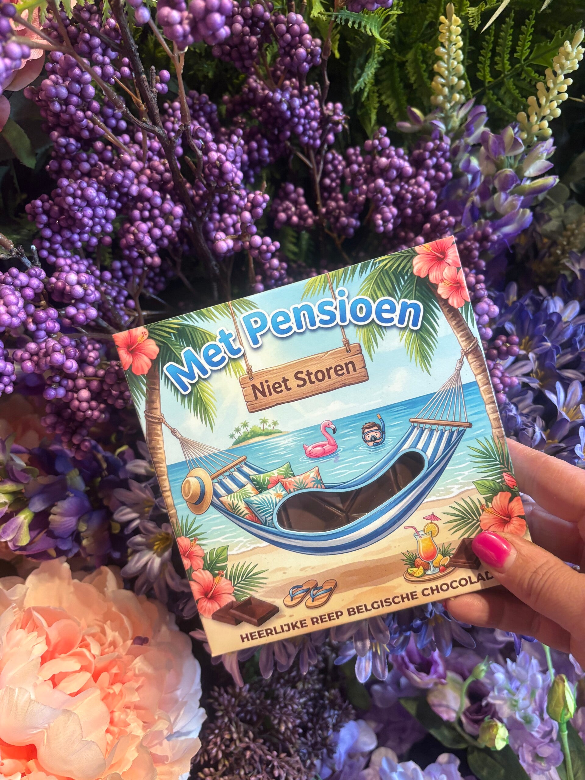 Chocolade reep kaart - Met Pensioen