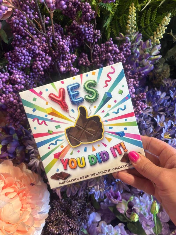 Chocolade reep kaart - Yes You Dit It