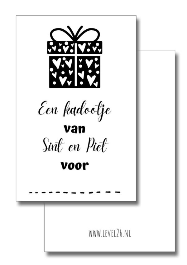Mini kaartje | Een kadootje van Sint en Piet
