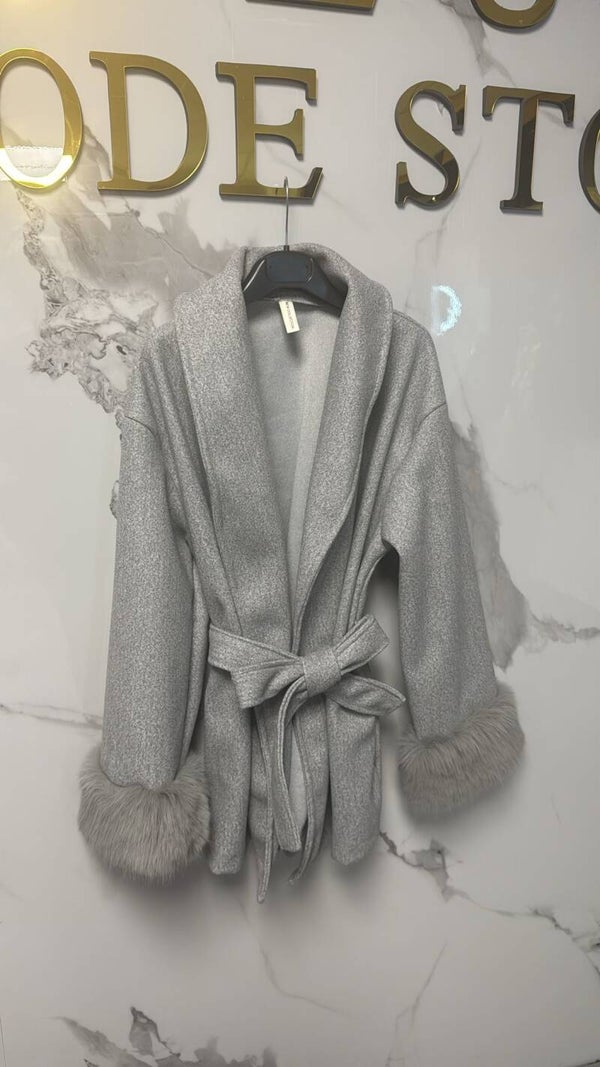 Mantel jacket grey