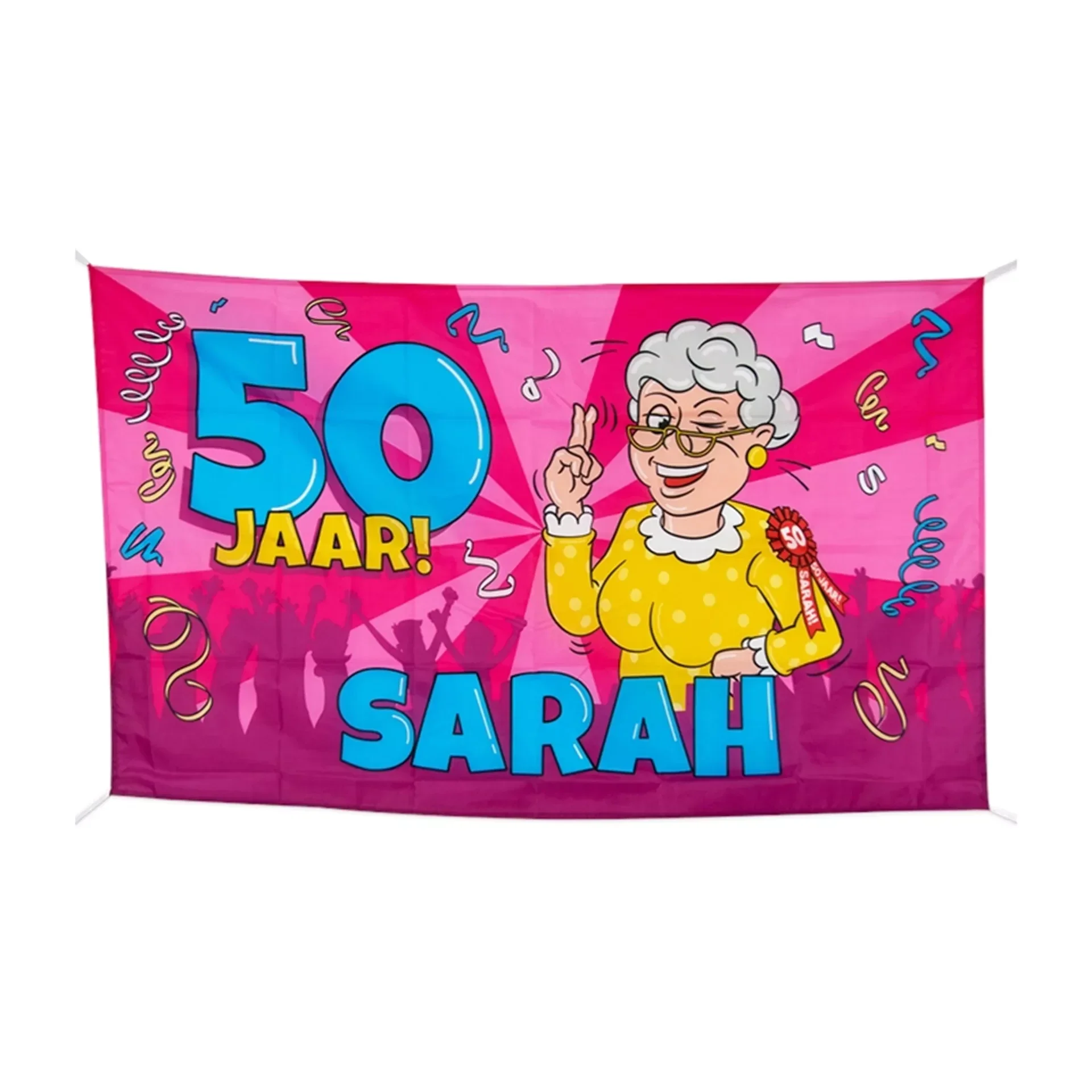 Gevel vlag XXL "Sarah" roze