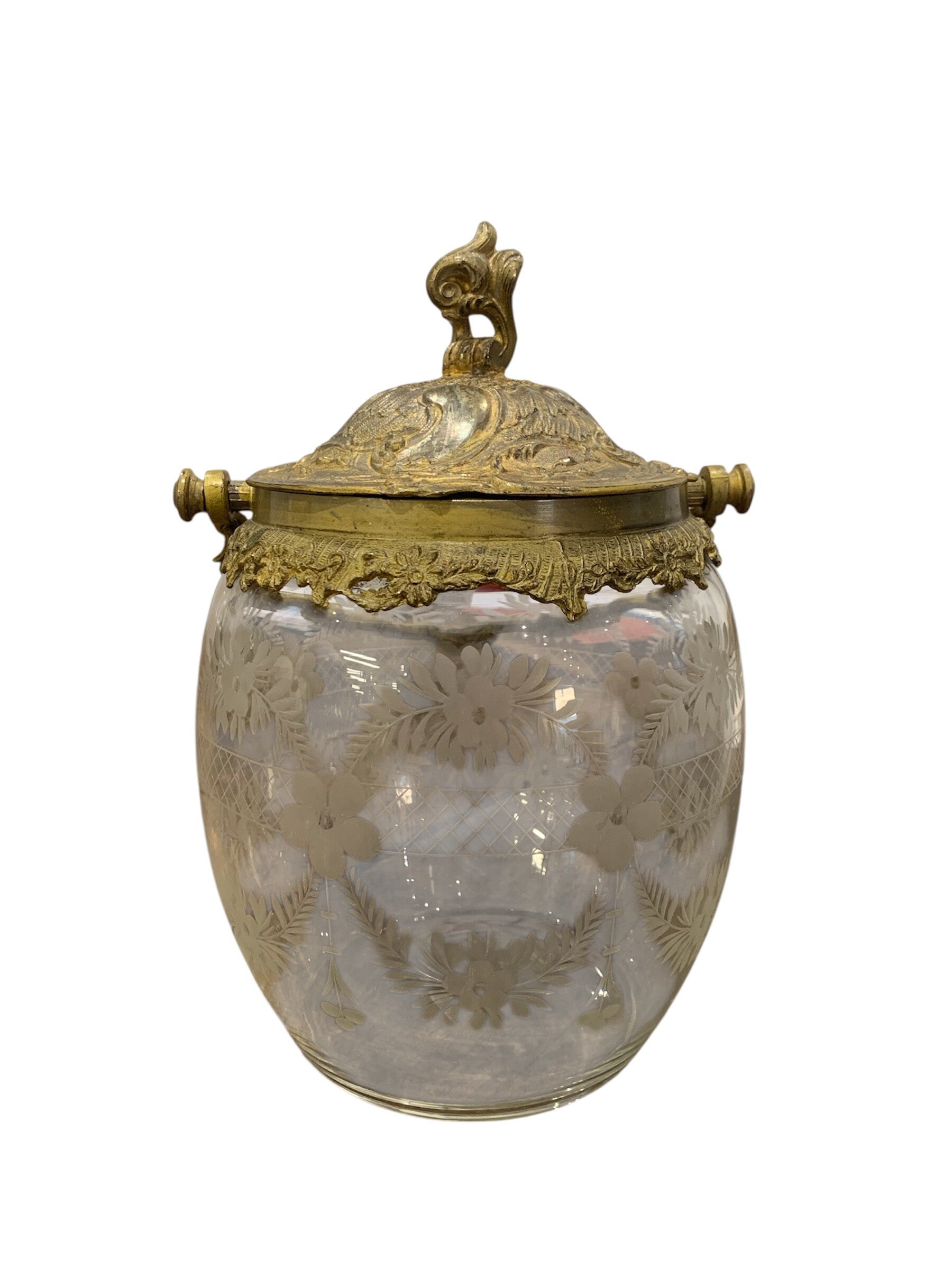 Ancien Pot à Biscuit Taillé