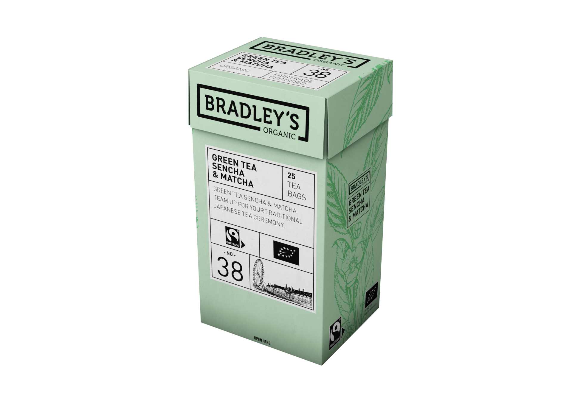 Bradley's Organic Green Tea Sencha & Matcha 4x25st.