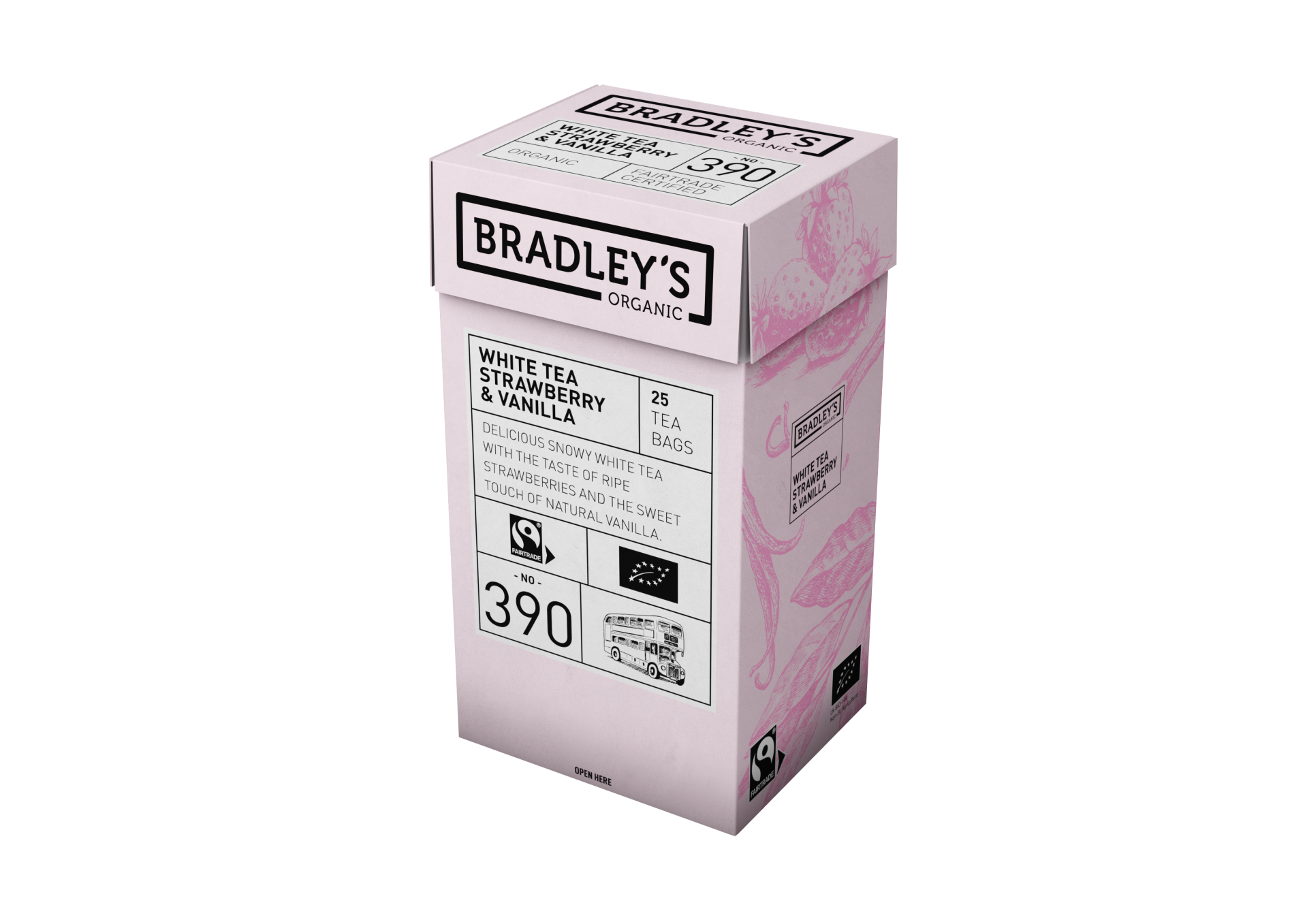 Bradley's Organic White Tea & Strawberry 4x25st.