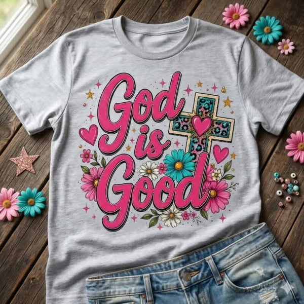 God Is Good Christian Graphic Tee