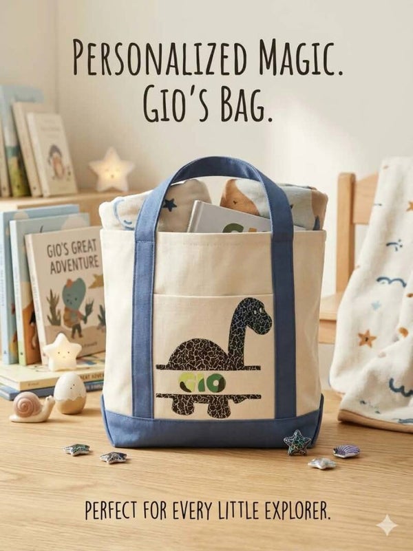 Custom canvas Name bag