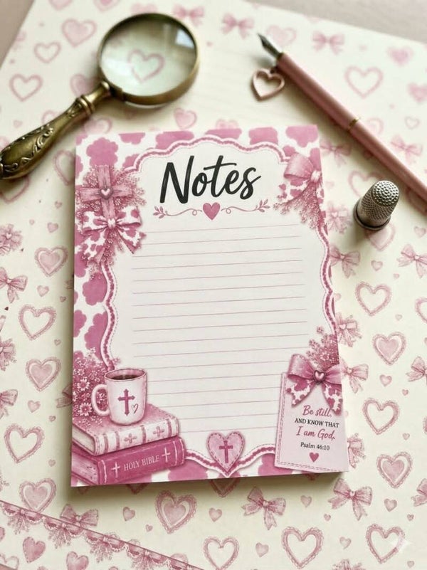 Pink Cross Notepad
