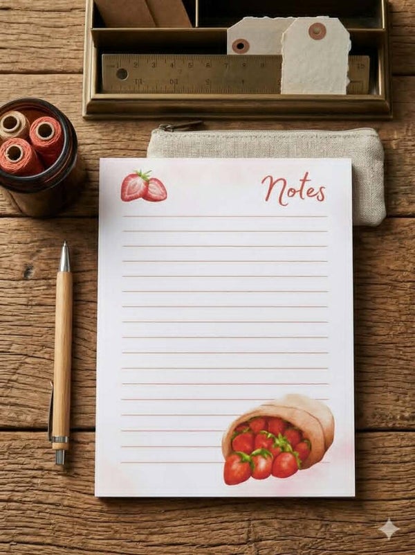 Strawberry notepad