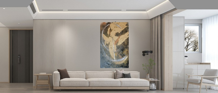 Schutzengel, 1 x 1,5m, Acryl und 24 Karat Blattgold auf Leinwand, 2021