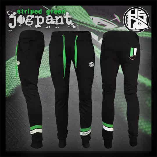 Joggingbroek groene strepen